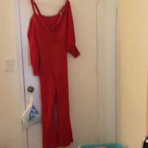 Elegant Red Jumpsuit